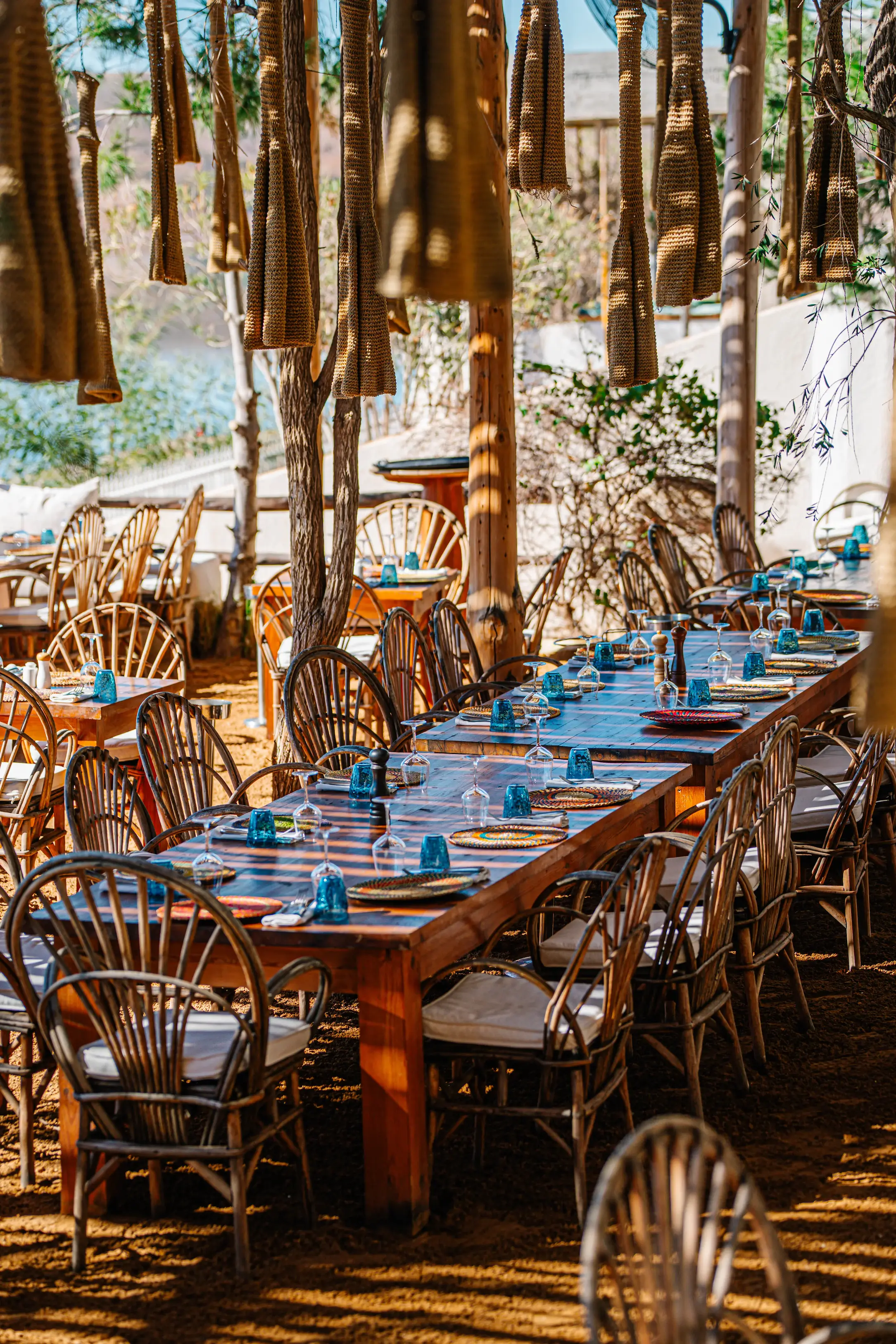 Romantic outdoor dining experience featuring spectacular lake and mountain views at Lalla Takerkoust.