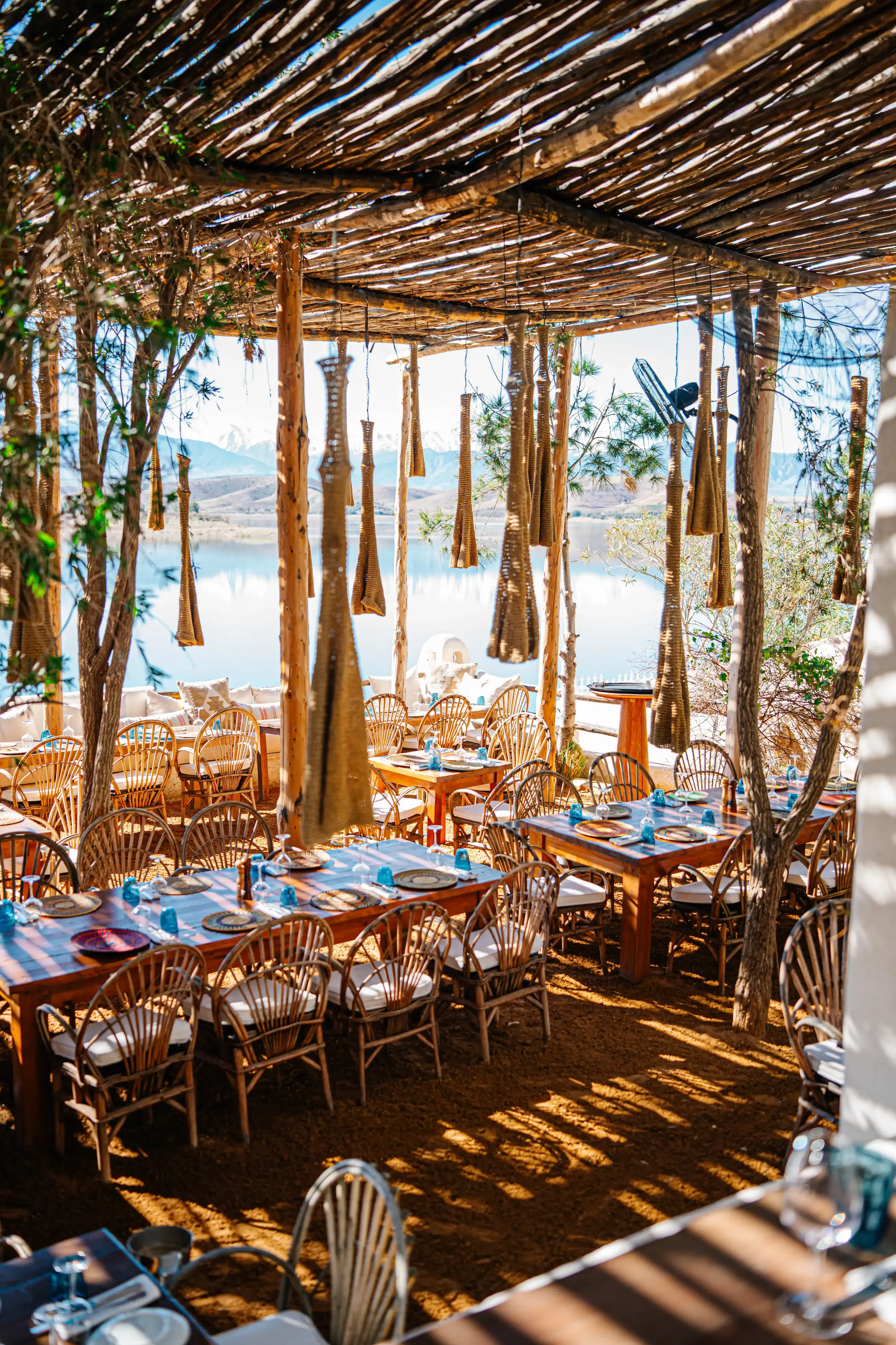 Panoramic view of Casa Lalla Takerkoust situated near the Agafay desert