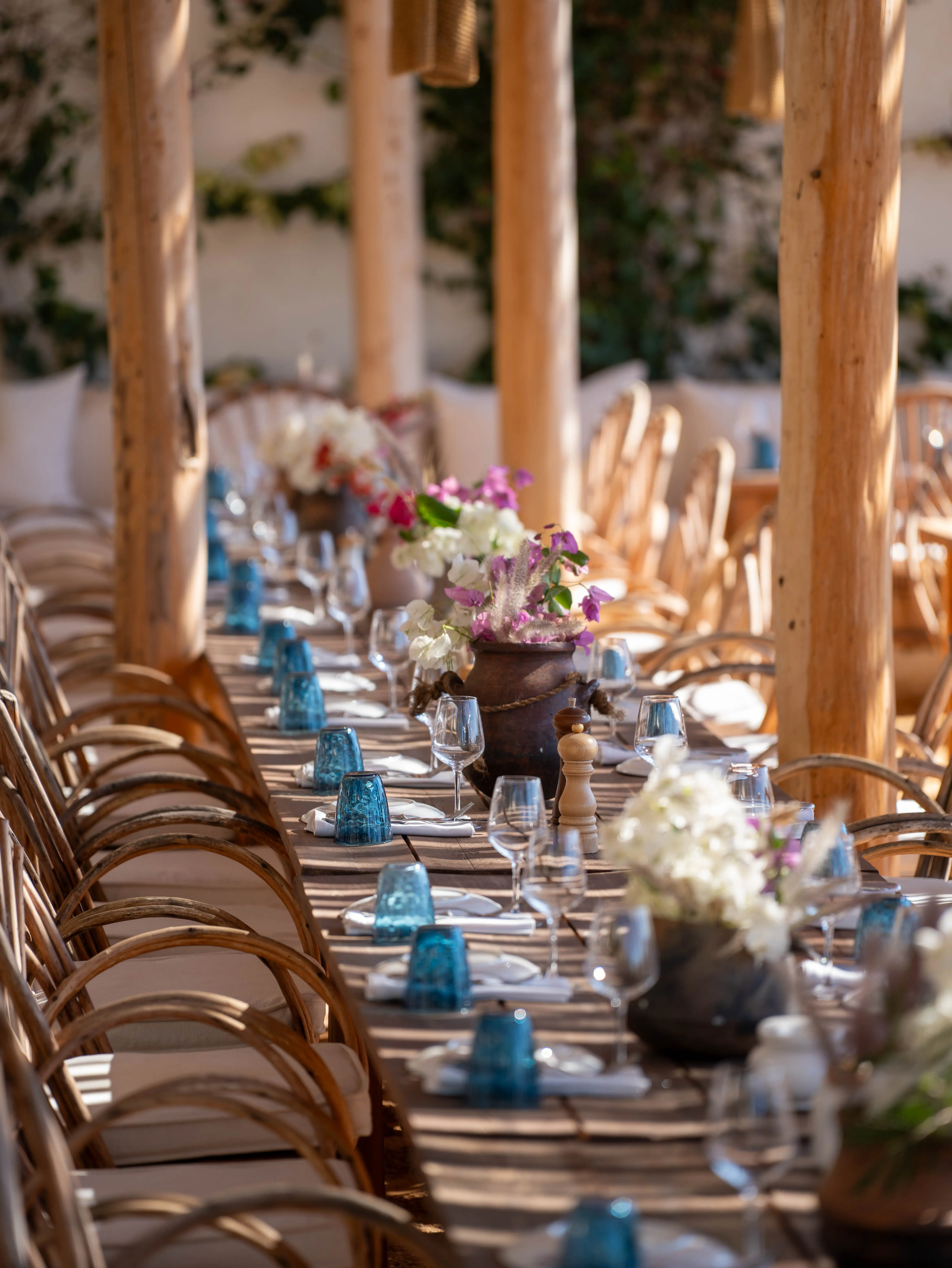 Gourmet culinary experience and elegant table setting at Casa Lalla Takerkoust.